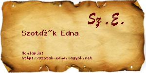 Szoták Edna névjegykártya